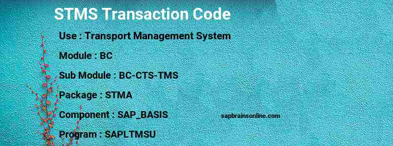 SAP STMS transaction code