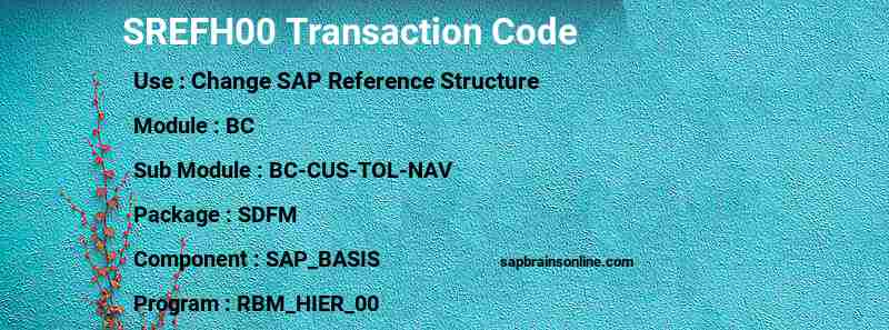 SAP SREFH00 transaction code