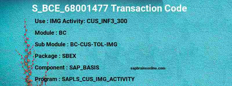 SAP S_BCE_68001477 transaction code