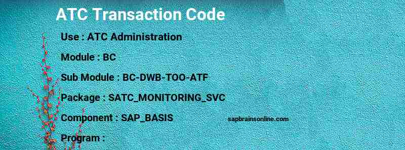 SAP ATC transaction code