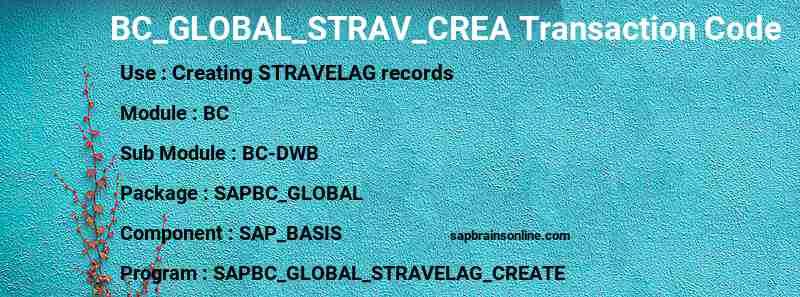 SAP BC_GLOBAL_STRAV_CREA transaction code