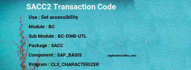 SAP SACC2 transaction code
