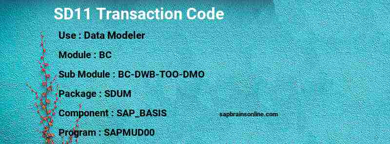 SAP SD11 transaction code
