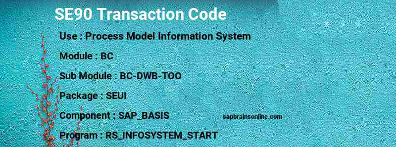 SAP SE90 transaction code