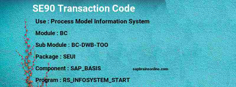 SAP SE90 transaction code