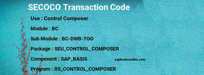 SAP SECOCO transaction code