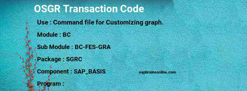 SAP OSGR transaction code