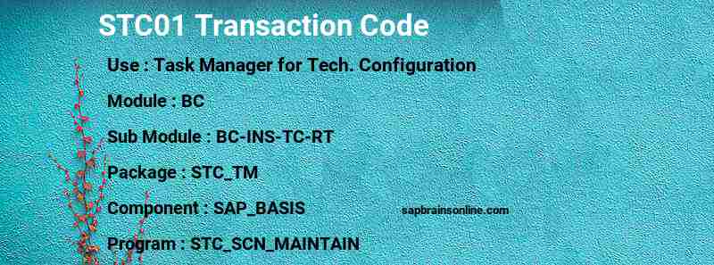 SAP STC01 transaction code