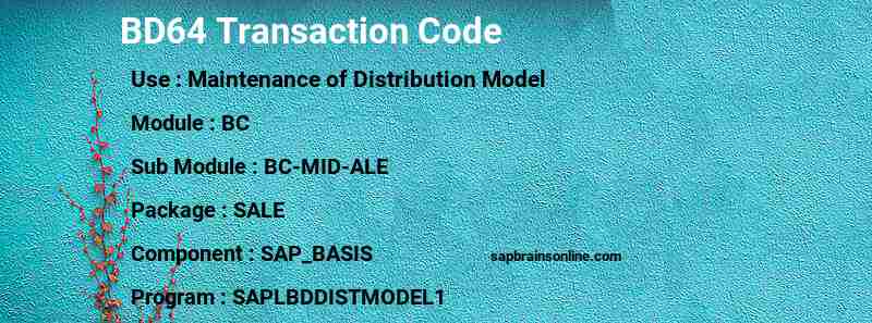 SAP BD64 transaction code