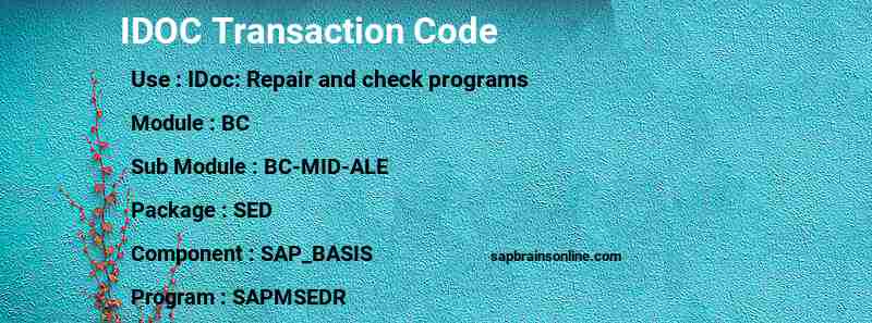 SAP IDOC transaction code