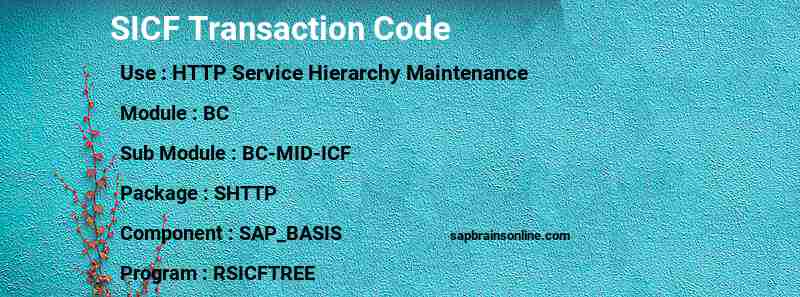 SAP SICF transaction code