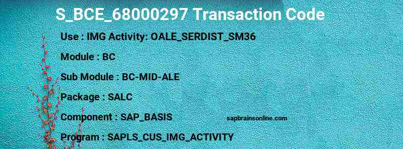SAP S_BCE_68000297 transaction code