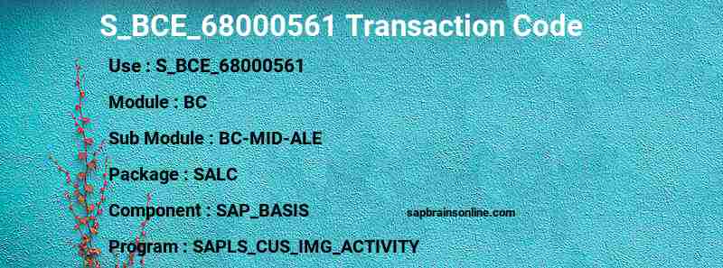 SAP S_BCE_68000561 transaction code