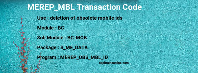SAP MEREP_MBL transaction code