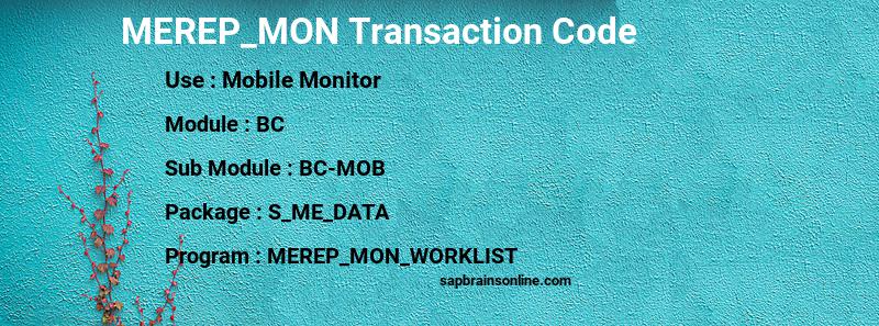 SAP MEREP_MON transaction code