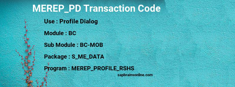 SAP MEREP_PD transaction code