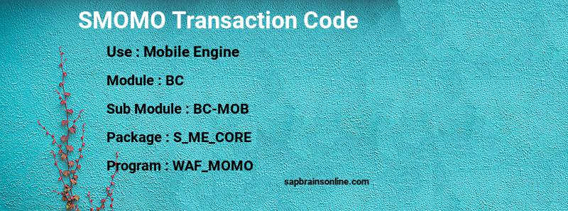 SAP SMOMO transaction code