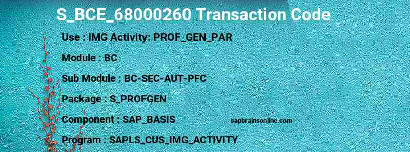 SAP S_BCE_68000260 transaction code