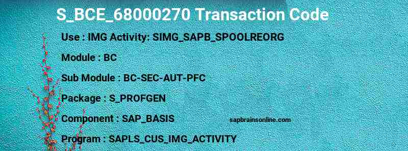 SAP S_BCE_68000270 transaction code
