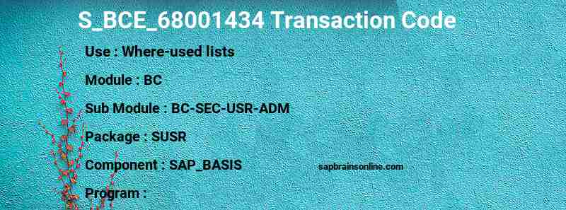SAP S_BCE_68001434 transaction code