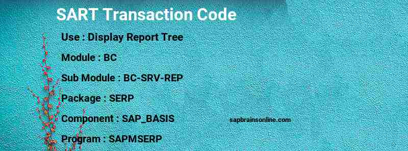 SAP SART transaction code