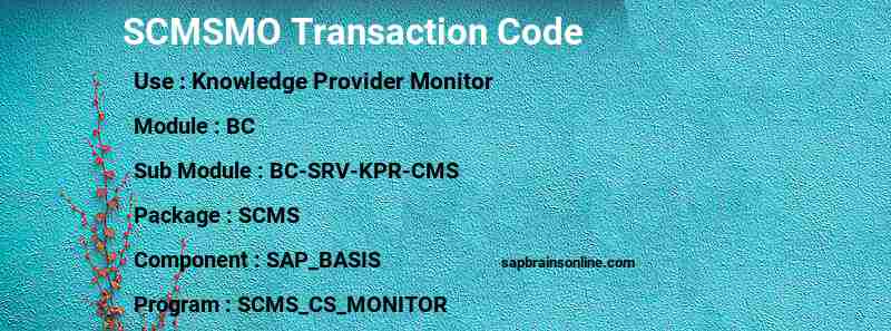 SAP SCMSMO transaction code