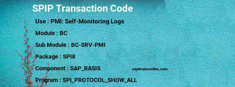 SAP SPIP transaction code