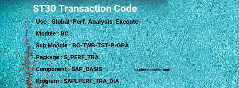 SAP ST30 transaction code
