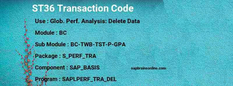 SAP ST36 transaction code