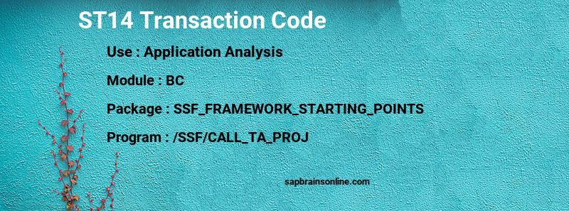 SAP ST14 transaction code