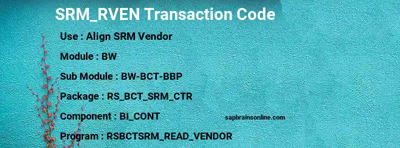 SAP SRM_RVEN transaction code