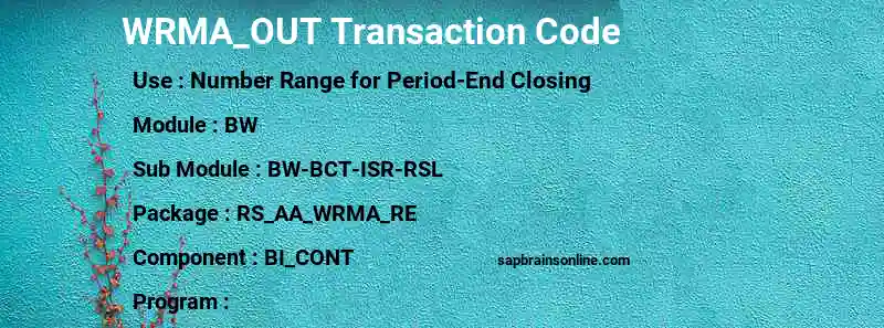 SAP WRMA_OUT transaction code