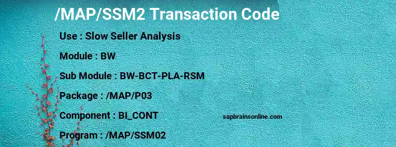 SAP /MAP/SSM2 transaction code