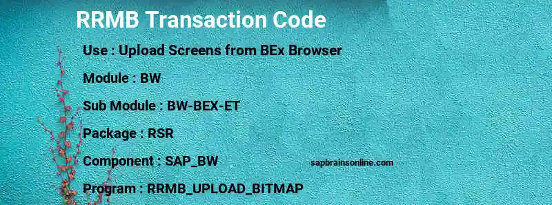 SAP RRMB transaction code