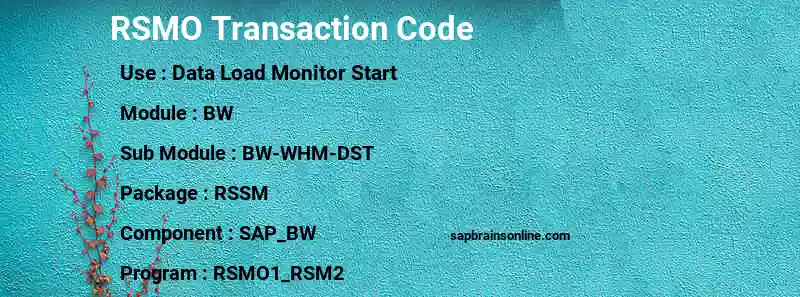 SAP RSMO transaction code