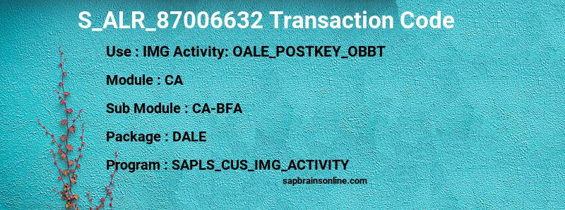 SAP S_ALR_87006632 transaction code