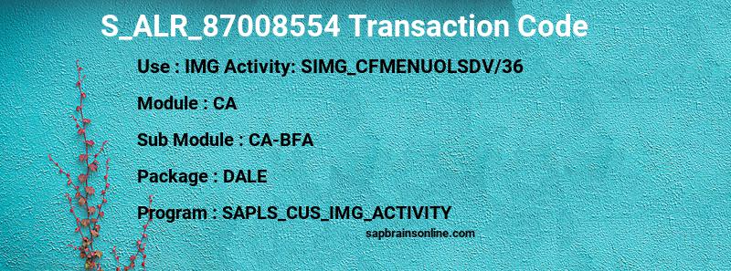 SAP S_ALR_87008554 transaction code