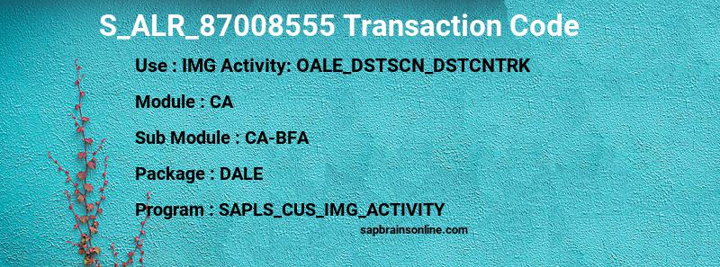 SAP S_ALR_87008555 transaction code