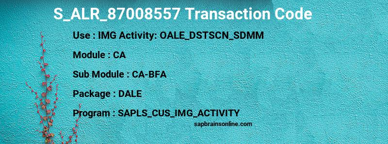 SAP S_ALR_87008557 transaction code