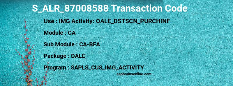 SAP S_ALR_87008588 transaction code