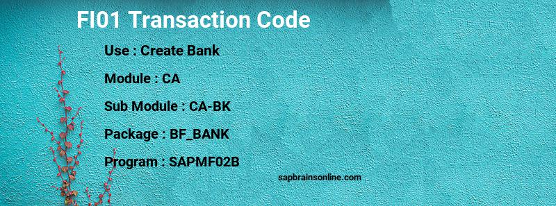 SAP FI01 transaction code