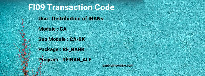 SAP FI09 transaction code