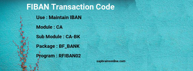 SAP FIBAN transaction code