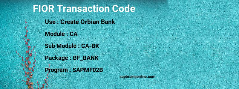 SAP FIOR transaction code