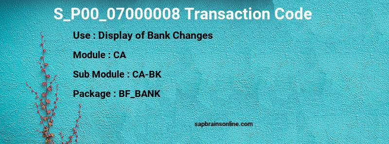 SAP S_P00_07000008 transaction code
