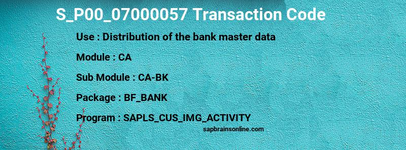 SAP S_P00_07000057 transaction code