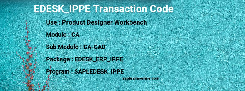 SAP EDESK_IPPE transaction code