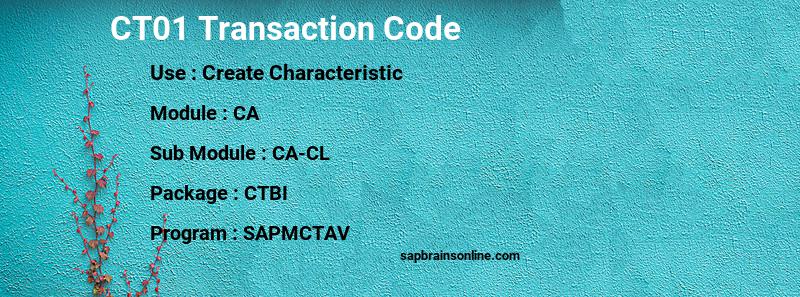 SAP CT01 transaction code