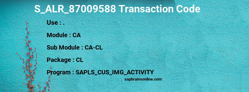 SAP S_ALR_87009588 transaction code