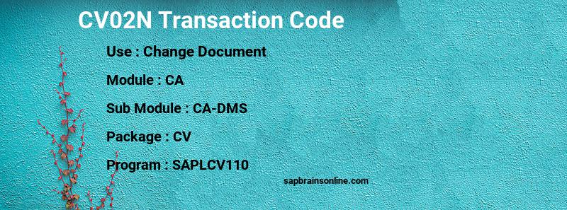 SAP CV02N transaction code